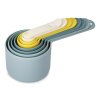 Måttkoppar OPAL NEST, set i 8 delar, blått och gult, Joseph Joseph