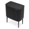 Soptunna med trycklock BO 36 l, matt svart, Brabantia