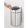 Soptunna med trycklock TOUCH BIN 3 l, blankt stål, Brabantia