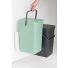 Inbyggd soptunna SORT & GO 2 x 16 l, grå/grön, Brabantia