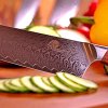 Santoku-kniv ROSE WOOD DAMASCUS 17,5 cm, Dellinger