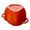 Pepparformad gryta 0,45 l orangeröd Staub