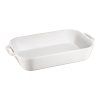 Bakform 34 x 24 cm, vit, keramik, Staub