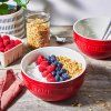 Skål 1,2 l, röd, keramik, Staub