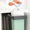 Inbyggd avfallstunna SORT & GO 2x 30 l, mörkgrå / jadegrön, plast, Brabantia
