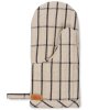 Ugnshandske HALE 28 cm, sand / svart, bomull / linné, fast LIVING