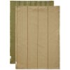 Tehandduk ITO 50 x 70 cm, set i 2 delar, grön / beige, bomull, fast LIVING