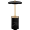 Bärbar bordslampa ASTERIA MOVE 25 cm, svart, marmor, Umage