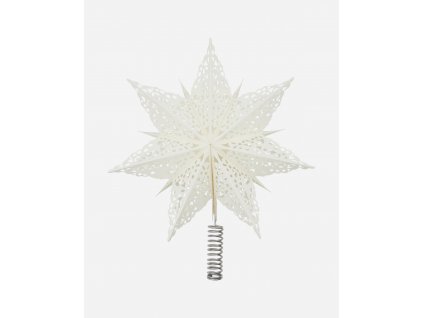 Vánoční špice Hvězda Clip bílá