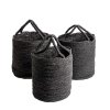 BA0013.10 Seagrass Basket Black set 3