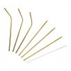 RIJO Set of straws golden 7 pcs.