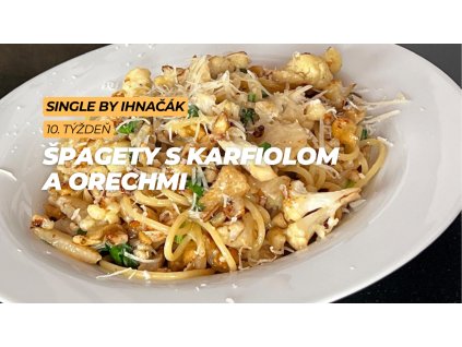 Špagety s karfiolom a orechmi (2. deň)