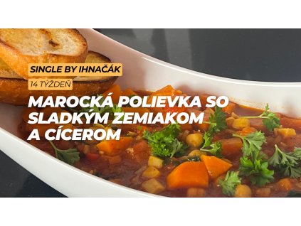 Marocká polievka so sladkým zemiakom a cícerom (6. deň)