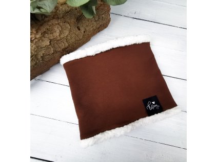 Nákrčník s beránkem BROWN White