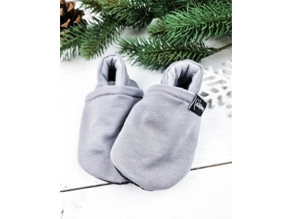 Nízké capáčky barefoot s fleesem GREY grey