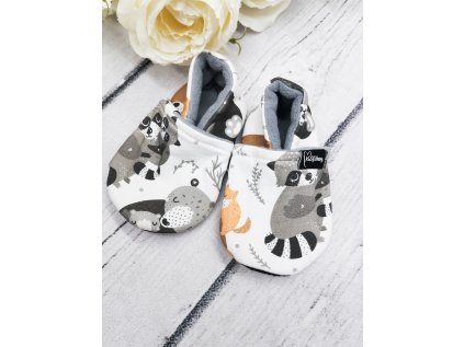 Nízké capáčky barefoot s fleesem BEDEAR Grey