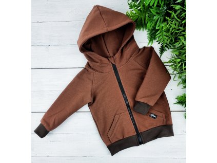 Mikina zipper BROWN