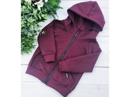 Mikina zipper BORDO