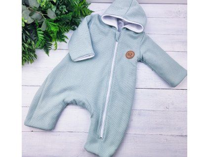 Zateplený overal s fleesem WAFLE MINT