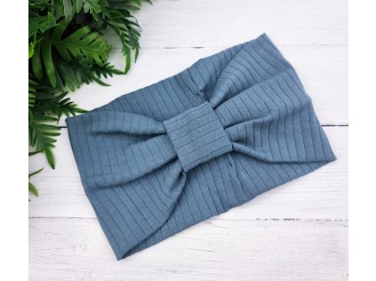 Čelenka Turban RIB LIGHT BLUE