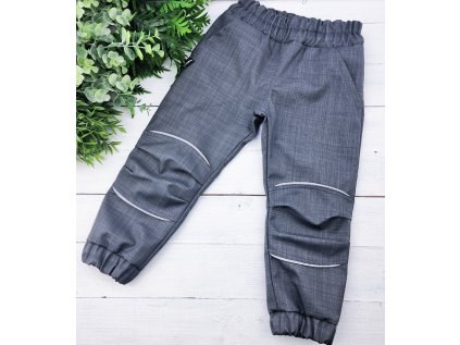 Jarní softshell kalhoty s bambusem GREY