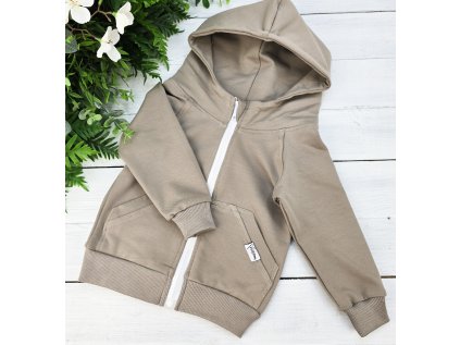 Mikina zipper PÍSKOVÁ