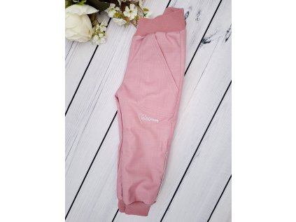 Zimní funkční sofshell kalhoty s beránkem OLDPINK