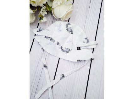 Čepeček s oušky KOSATKY mušelín