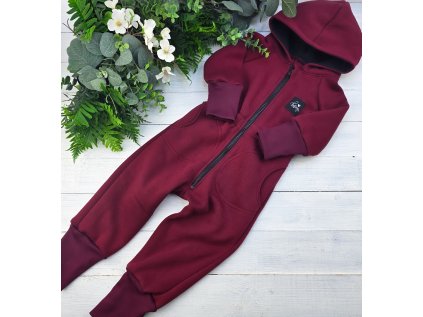 KOMBINÉZA rostoucí s kapsami WARM MERLOT