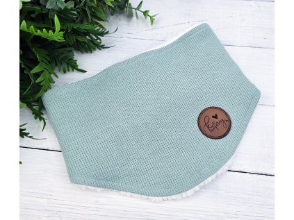 Nákrčník s beránkem - rozepínací wafle MINT