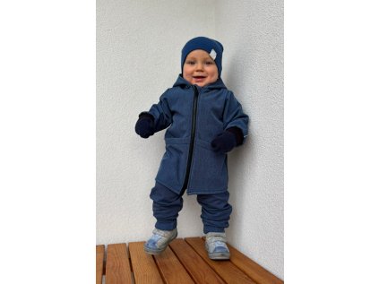 Softshell bunda s kapsami MODROŠEDÁ