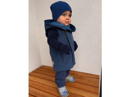 Softshell vesta/křivák MODROŠEDÁ