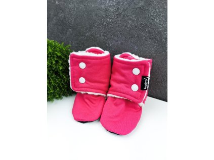 Capáčky barefoot s beránkem VIOLET White