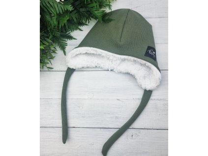 Ušanka s beránkem wafle MECHOVÁ