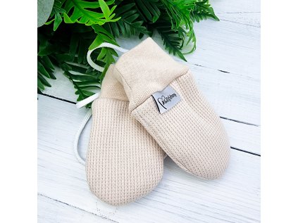 Bezpalcové zateplené rukavice WAFLE CAPPUCCINO