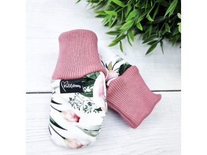 Kojenecké rukavičky proti poškrábání ROSANTIC Oldpink