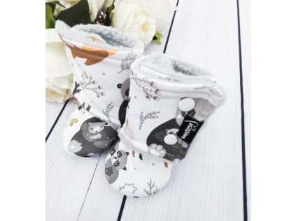 Capáčky barefoot s beránkem BEDEAR Grey