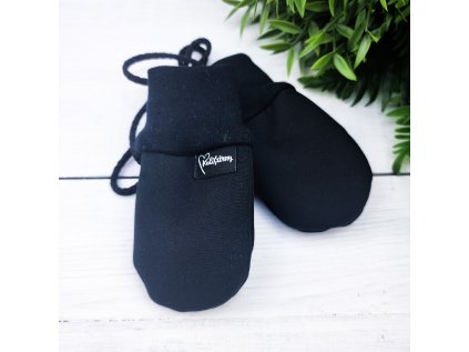 Bezpalcové zateplené SOFTSHELLOVÉ rukavice BLACK