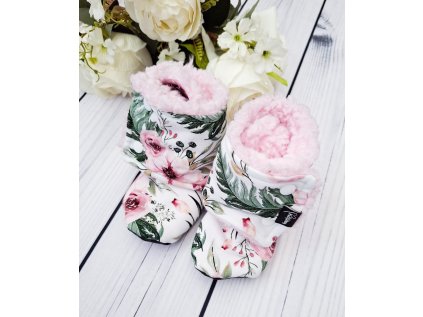 Capáčky barefoot s beránkem ROSANTIC pink