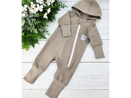 Teplákový overal rostoucí PÍSKOVÁ