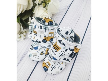 Capáčky barefoot s microfleece BUILDER Grey