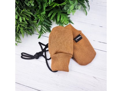 Bezpalcové WARM rukavice KARAMEL