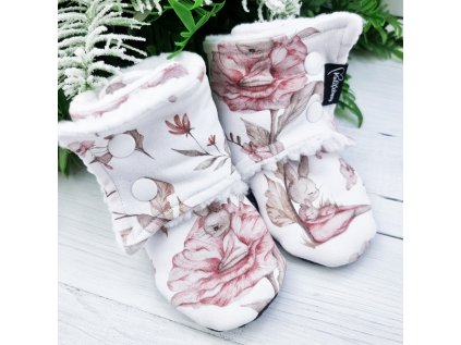 Capáčky barefoot s beránkem BUNNY růžový beránek