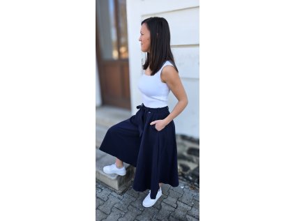DÁMSKÁ tepláková kalhotová sukně NAVY
