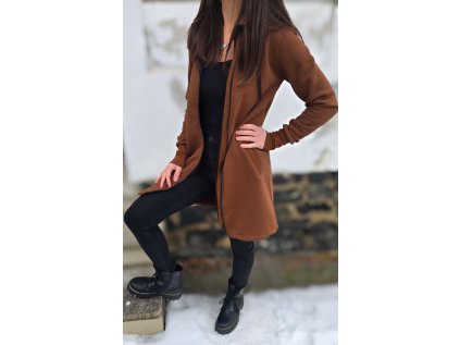 Dámský WARM kabát Hnědá