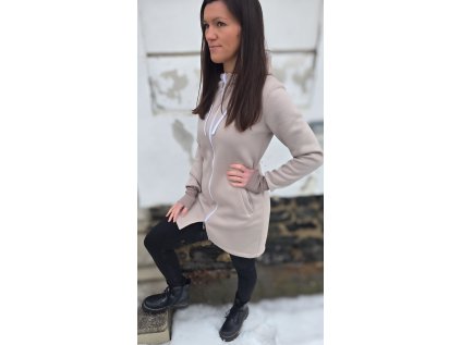 Dámský WARM kabát Mocca