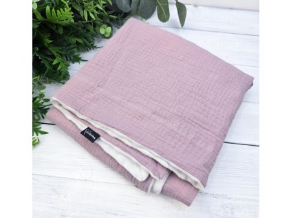 Dětská deka s velvetem - POWDER mušelín