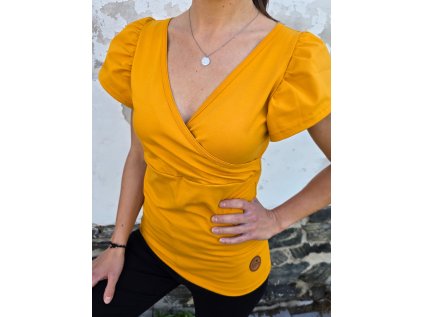Dámské tričko DAISY mustard / kojicí