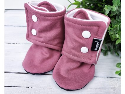 Capáčky barefoot s microfleece OLDPINK White