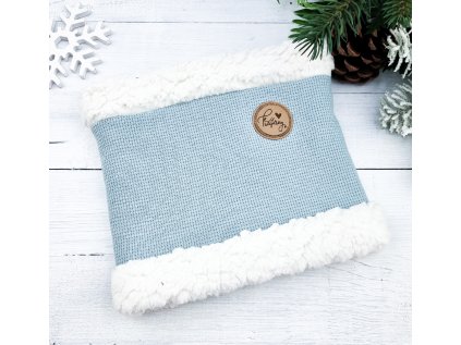 Nákrčník s beránkem wafle MINT White